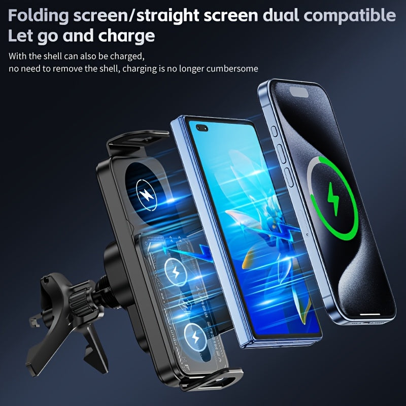 Smart Wireless Charging Car Holder Electric Induction Clamping
