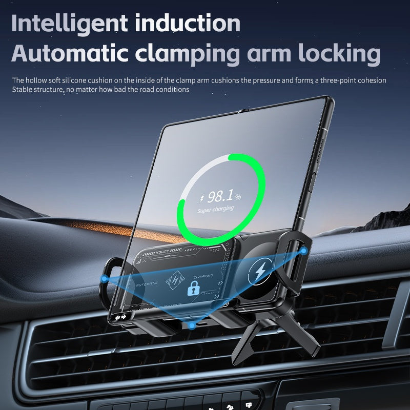 Smart Wireless Charging Car Holder Electric Induction Clamping