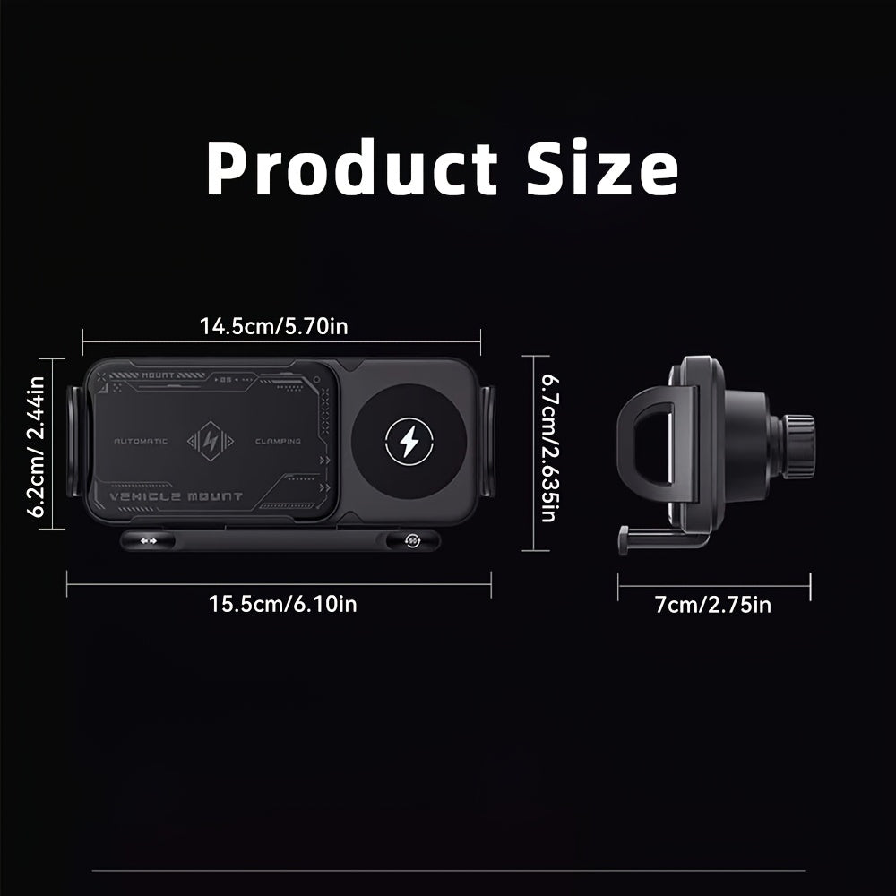 Smart Wireless Charging Car Holder Electric Induction Clamping