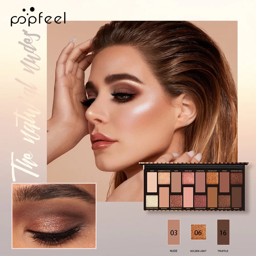 16 Color Eyeshadow Palette Glitter for Eyes Shimmer Matte Eye Shadow