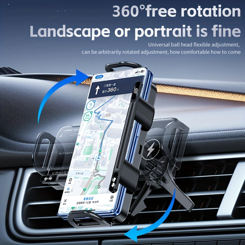 Smart Wireless Charging Car Holder Electric Induction Clamping